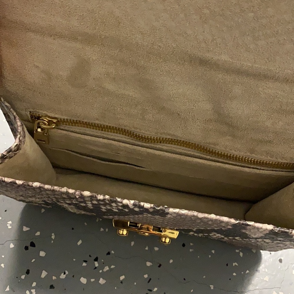 Crossbody Python Handbag Made In Italy - Picture 4 of 5